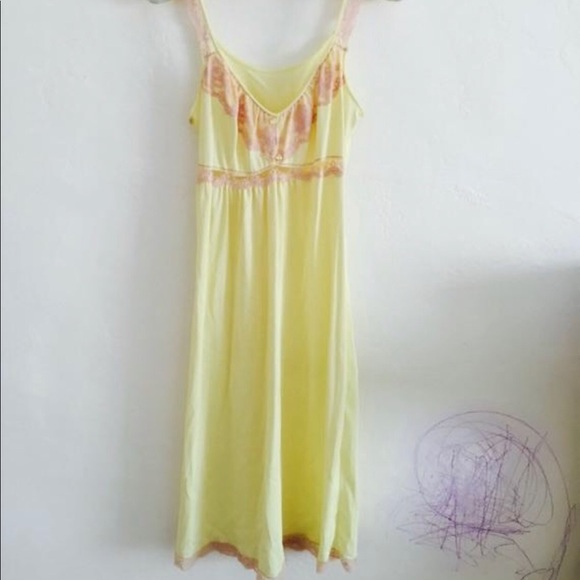 pale yellow slip dress